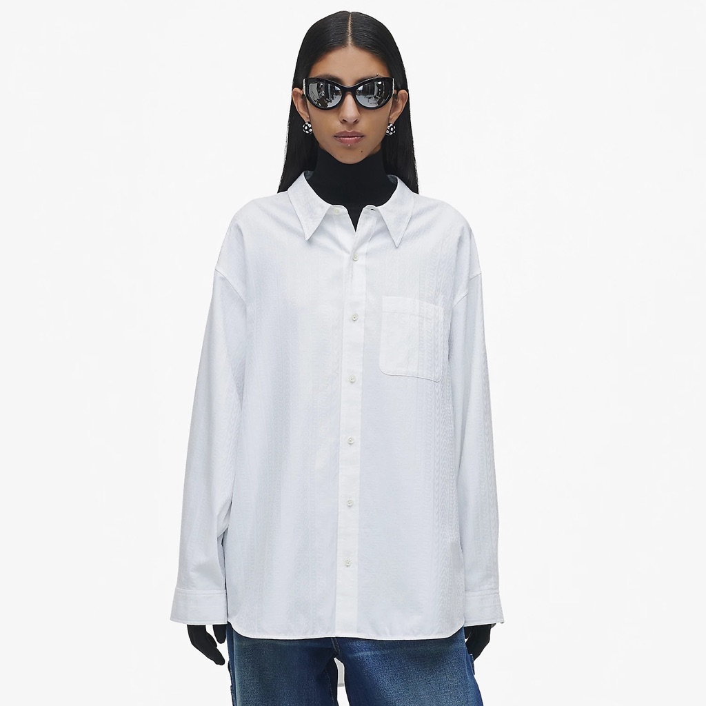 Marc Jacobs White Button Down Shirt With Oversized Fit